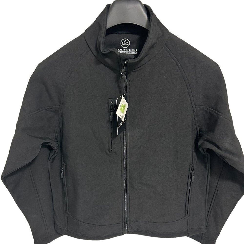 Strormtech Performance Softshell Jacket Mens Size Medium Full Zip Black …